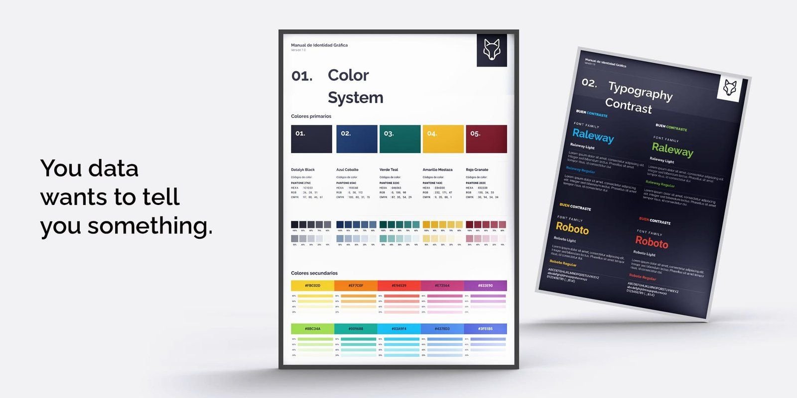 Manual de marca abierto en el sistema de color y la tipografía