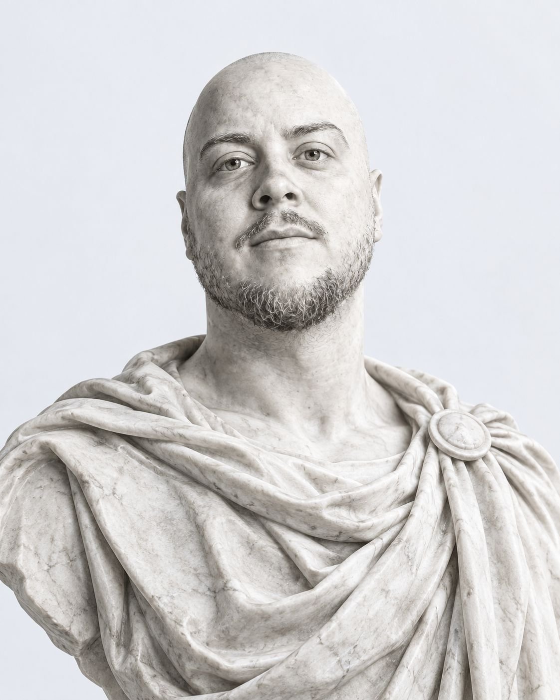 Marble bust of Karlos Maldonado
