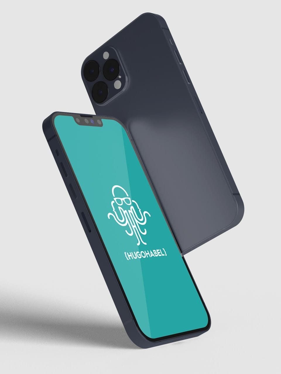 Celular con el pulpo geek en la pantalla
