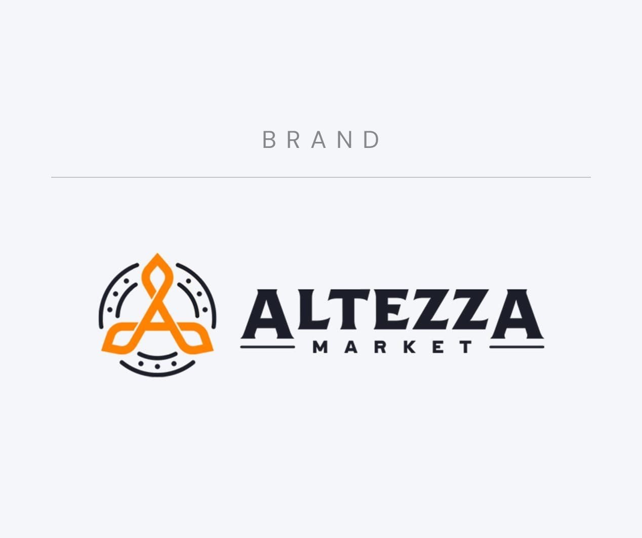 Logotipo de Altezza Market con la «A» infinita